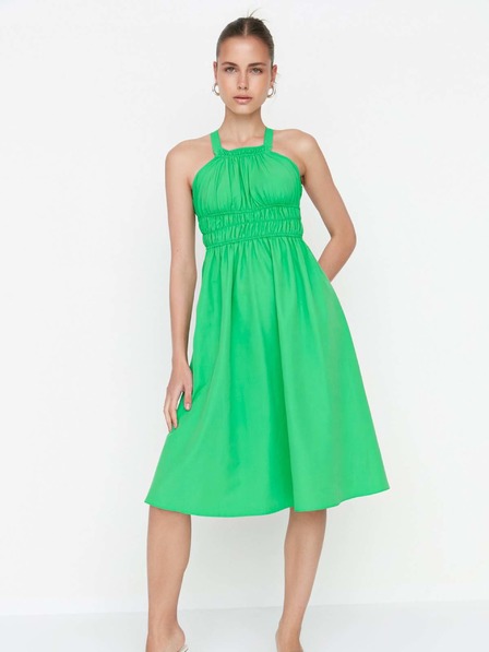 Trendyol Hellgrünes Riemchenkleid Trendyol