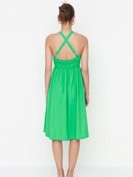 Trendyol Hellgrünes Riemchenkleid Trendyol