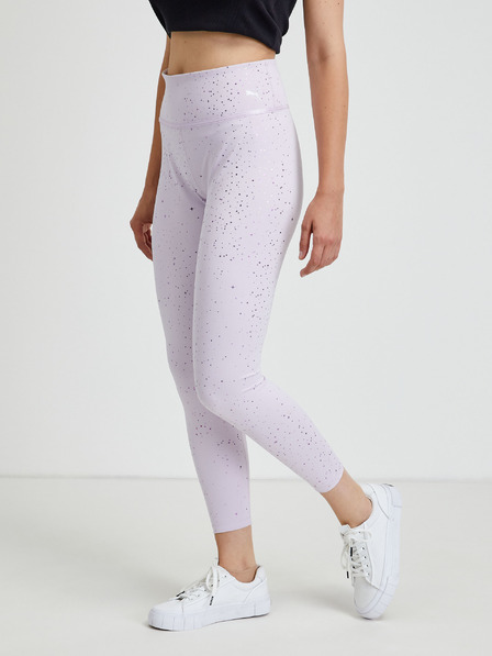 Puma Puma hellviolette gemusterte Sport-Leggings für Damen