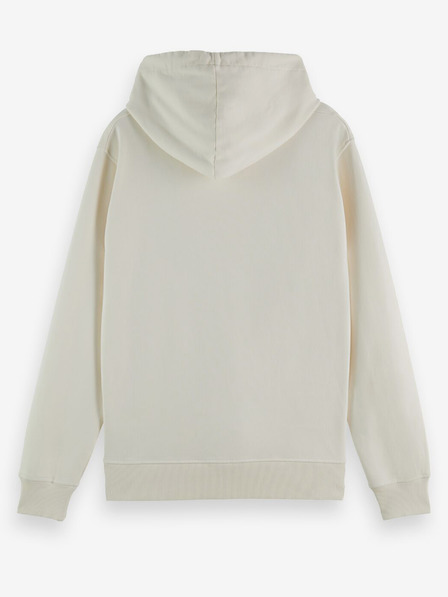 Scotch & Soda Cremefarbener Scotch & Soda-Kapuzenpullover für Männer