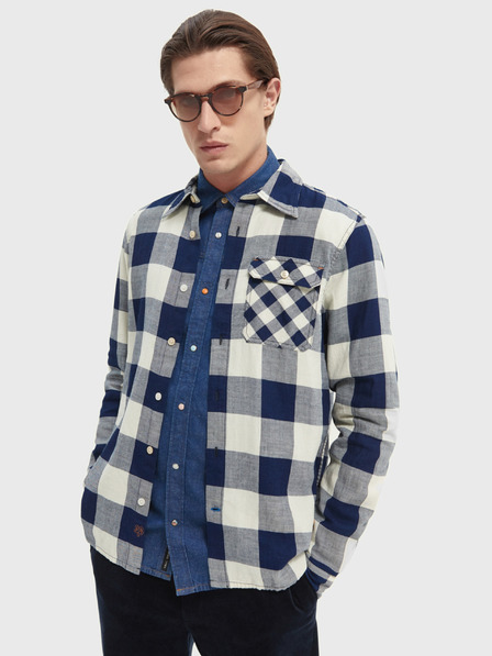 Scotch & Soda Dunkelblau kariertes Herrenhemd von Scotch & Soda