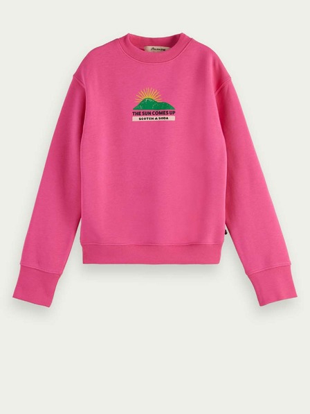 Scotch & Soda Dunkelrosa Mädchen-Sweatshirt Scotch & Soda