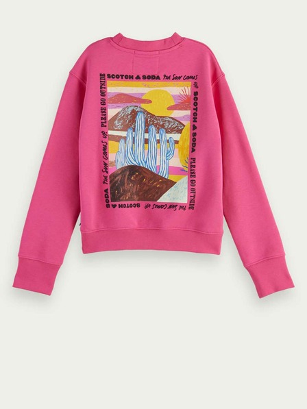 Scotch & Soda Dunkelrosa Mädchen-Sweatshirt Scotch & Soda