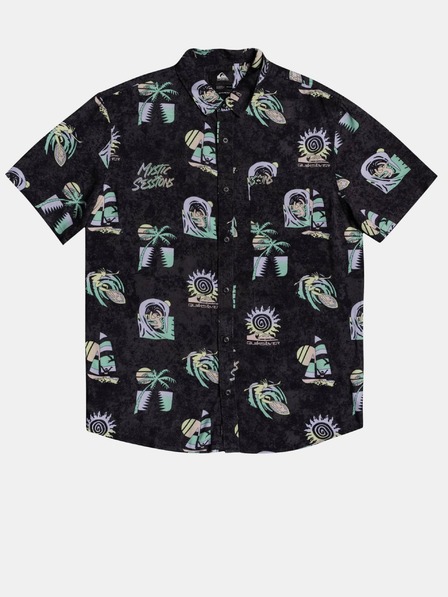 Quiksilver Schwarzes gemustertes Herrenhemd Quiksilver