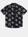 Quiksilver Schwarzes gemustertes Herrenhemd Quiksilver