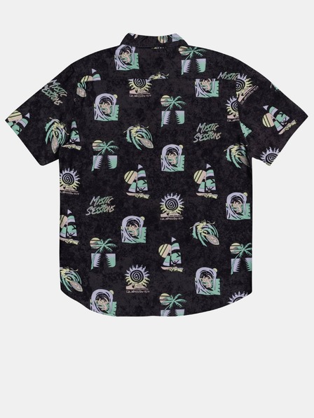 Quiksilver Schwarzes gemustertes Herrenhemd Quiksilver