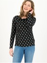 Blutsgeschwister Schwarzes Damen Blutsgeschwister Longsleeve Cascadella Patterned Shirt