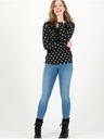 Blutsgeschwister Schwarzes Damen Blutsgeschwister Longsleeve Cascadella Patterned Shirt