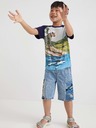 Desigual Cremefarbenes und blaues gemustertes Jungen-T-Shirt Desigual Aguacate