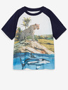 Desigual Cremefarbenes und blaues gemustertes Jungen-T-Shirt Desigual Aguacate