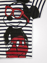Desigual Blau-weiß gemustertes Mädchen-T-Shirt Desigual Mickey-Sonnenbrille