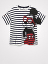 Desigual Blau-weiß gemustertes Mädchen-T-Shirt Desigual Mickey-Sonnenbrille