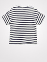 Desigual Blau-weiß gemustertes Mädchen-T-Shirt Desigual Mickey-Sonnenbrille