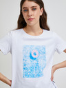 Noisy May Weißes bedrucktes T-Shirt Noisy May Nate