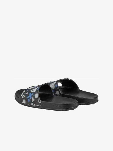 COQUI Schwarze gemusterte Kinderpantoffeln Coqui Tora
