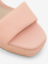 Aldo Aprikosenfarbene Damen-Keilsandalen aus Leder ALDO Jeigh