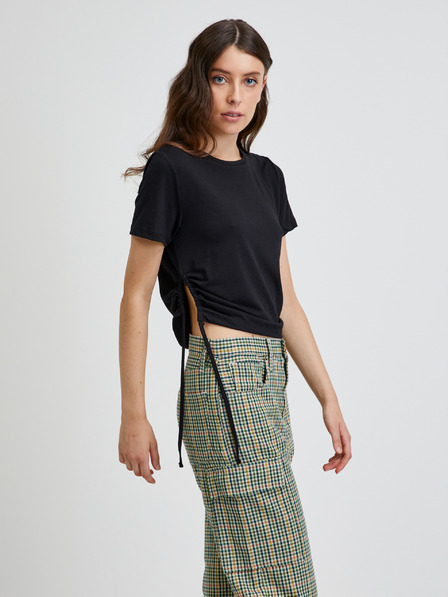 Noisy May Schwarzes Cropped Shirt Noisy May Line