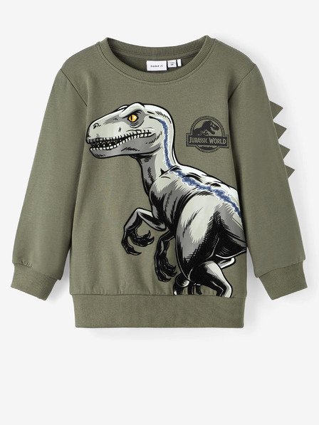 name it Khakifarbenes Sweatshirt für Jungen mit Namen Jairi Jurassic