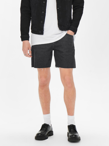 ONLY & SONS Schwarze Jeansshorts ONLY & SONS Avi