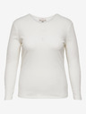 ONLY CARMAKOMA Weißes langärmeliges Basic-T-Shirt ONLY CARMAKOMA Adda
