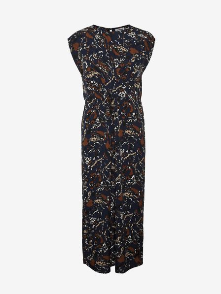 Noisy May Dunkelblaues gemustertes Maxikleid mit Rückenschlitz Noisy May Molly