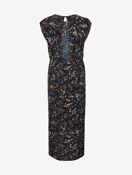 Noisy May Dunkelblaues gemustertes Maxikleid mit Rückenschlitz Noisy May Molly