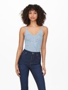 ONLY Hellblaues geripptes Tank-Top ONLY Lina