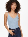ONLY Hellblaues geripptes Tank-Top ONLY Lina