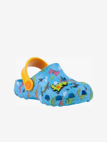 COQUI Blaue gemusterte Hausschuhe für Jungen Coqui Little Frog