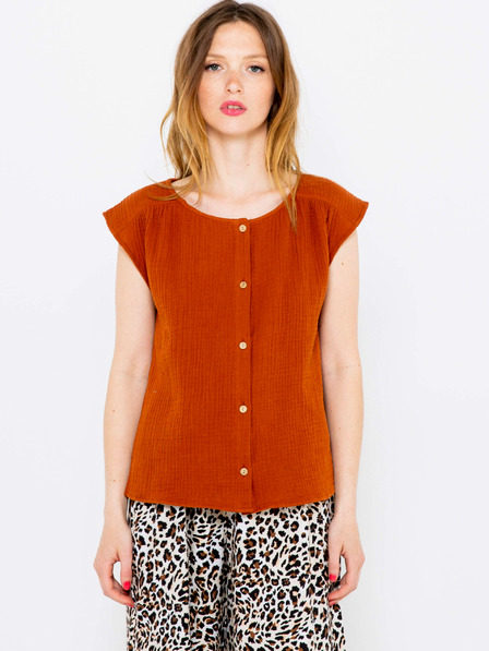 CAMAIEU Ziegelfarbene Bluse CAMAIEU