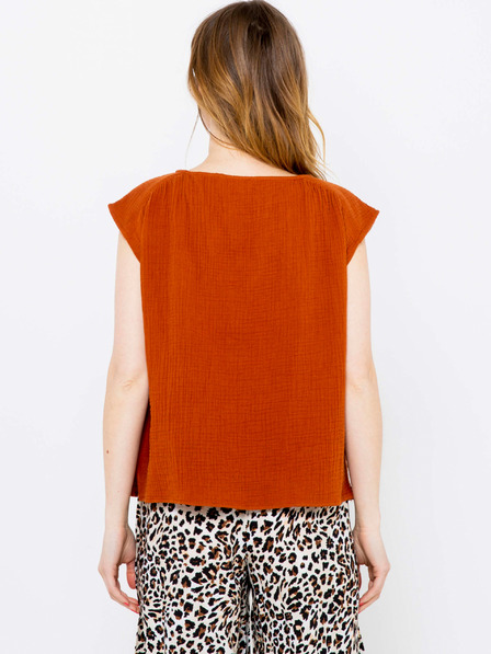 CAMAIEU Ziegelfarbene Bluse CAMAIEU
