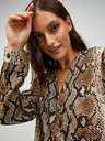 CAMAIEU Braun gemusterte Bluse CAMAIEU
