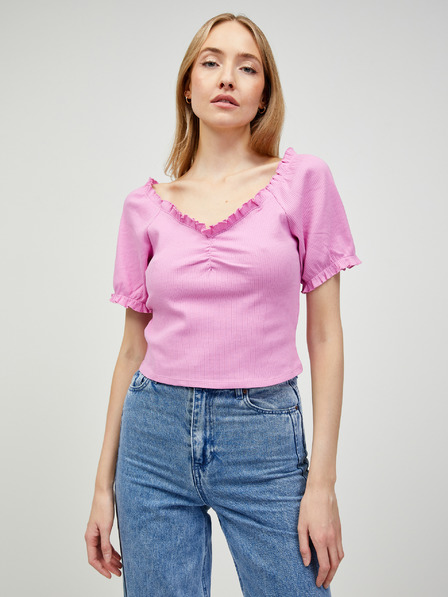 Pieces Rosa Crop-Top Pieces Tegan