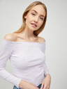 Pieces Lila und weiß gestreiftes T-Shirt Pieces Alicia