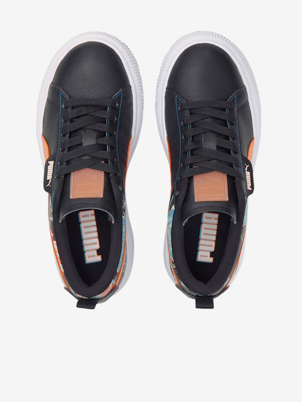 Puma Schwarze Damen-Turnschuhe aus Leder Puma Mayu