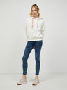 Ragwear Cremefarbener gemusterter Damen-Kapuzenpullover Ragwear Gobby Ombre