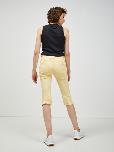 CAMAIEU Gelbe Dreiviertel-Hose mit schmaler Passform CAMAIEU