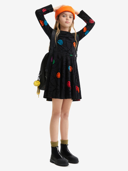 Desigual Desigual Alvarez Schwarzes Mädchen-Sweatshirt-Kleid