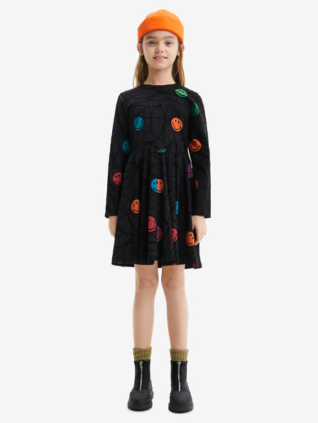 Desigual Desigual Alvarez Schwarzes Mädchen-Sweatshirt-Kleid