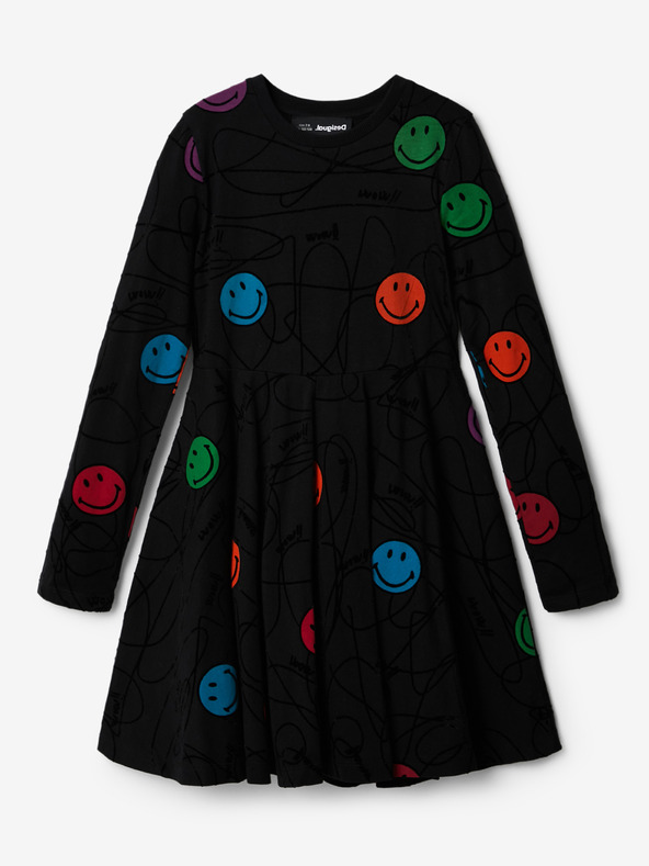 Desigual Desigual Alvarez Schwarzes Mädchen-Sweatshirt-Kleid