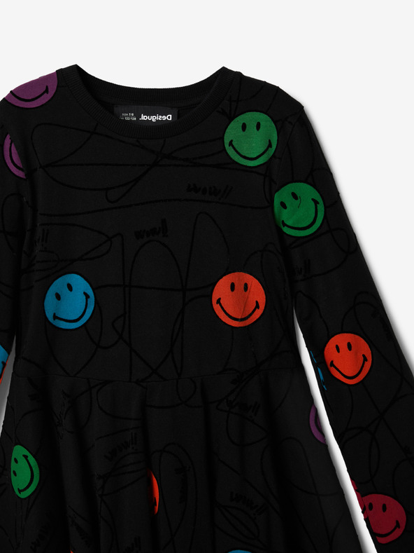 Desigual Desigual Alvarez Schwarzes Mädchen-Sweatshirt-Kleid