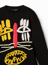 Desigual Schwarzes gemustertes Sweatshirt für Jungen von Desigual Mapue