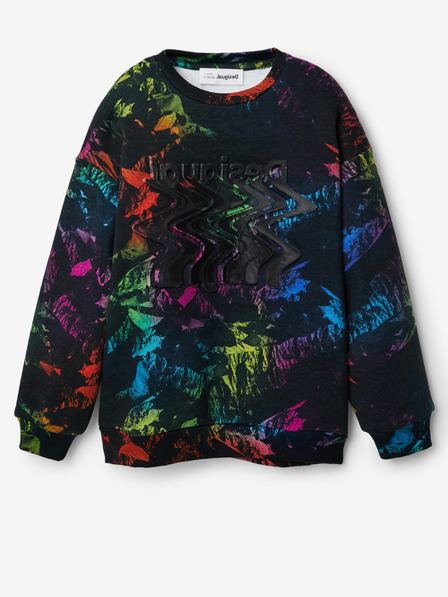 Desigual Schwarzes gemustertes Sweatshirt für Jungen Desigual Vesubio