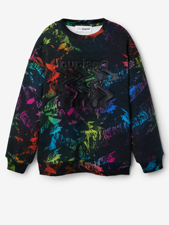 Desigual Schwarzes gemustertes Sweatshirt für Jungen Desigual Vesubio