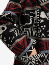Desigual Schwarzer gemusterter Damenmantel Desigual Dev
