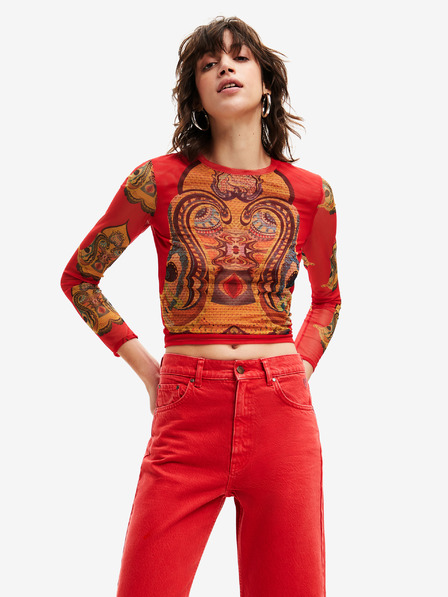 Desigual Rotes Desigual Damen Groove Shirt
