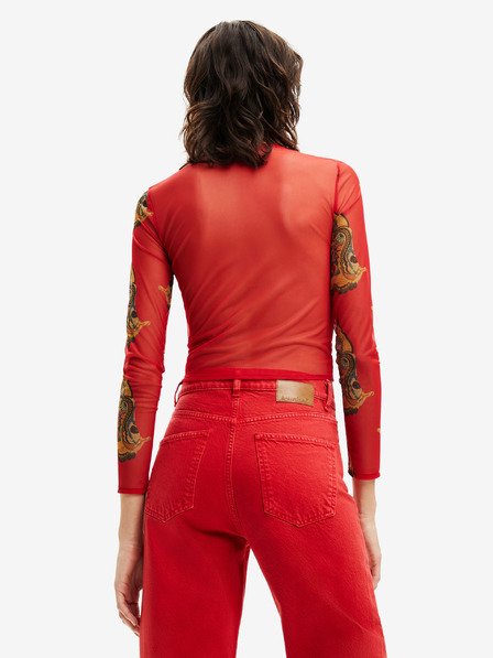 Desigual Rotes Desigual Damen Groove Shirt