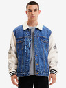Desigual Weiß-blaue Herren-Jeansjacke Desigual Wolf