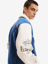 Desigual Weiß-blaue Herren-Jeansjacke Desigual Wolf