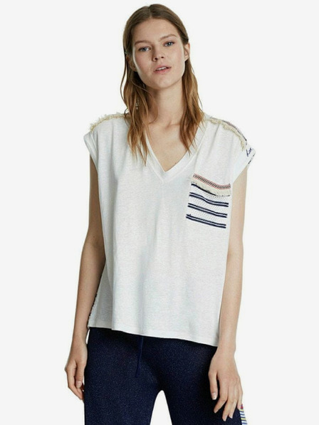 Desigual Cremefarbenes Damen Desigual Verona Hemd